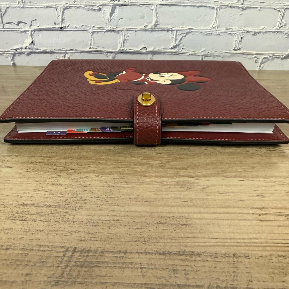 NWT Disney Coach Notebook Leather Minnie Mouse free Planner Set Price Is Firm - Picture 15 of 16